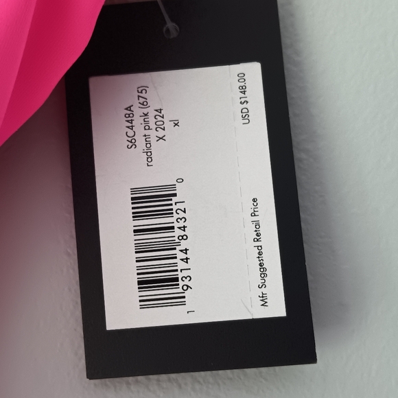 NEW Kate Spade One Piece Swimsuit Radiant Pink Orange Low Back Keyhole Size XL - Picture 10 of 10